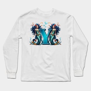 Mermaid Alphabet The Letter Y Long Sleeve T-Shirt